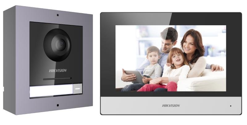 طقم إنتركم فيديو (مجموعة اتصال مرئي للباب) DS-KIS602 Video Intercom KIT