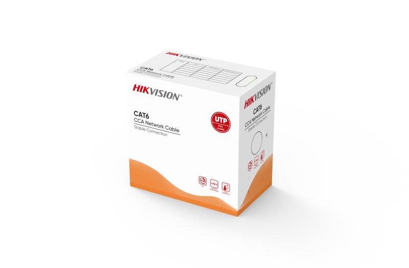 هيكفيجن كيبل شبكة برتقالي كات 6 كرتون 305متر Hikvision Network Cable Cat6 Orang Color , 23 AWG (305m per box)