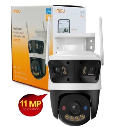 كاميرا مراقبة خارجية واي فاي Cruiser 11MP ثلاثي العدسات (5MP + 3MP + 3MP) IPC-S7UN-11M0WED