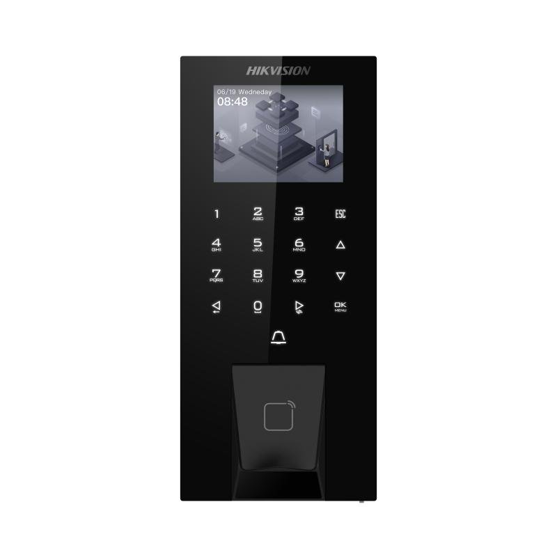 جهاز بصمة (Value Fingerprint Terminal) من فئة القيمة، موديل DS-K1T807MBFWX-QRE1، مخصص للتحكم في الدخول وإدارة الحضور والانصراف باستخدام البصمة والبطاقة وكلمة المرور.