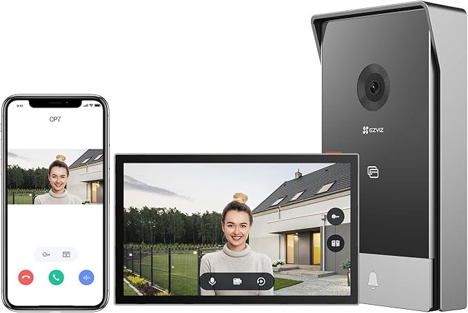 جرس باب فيديو ذكي بدقة 4K مع تقنية التعرف على عروق كف اليد (Palm Vein) HP7 Pro - 4K