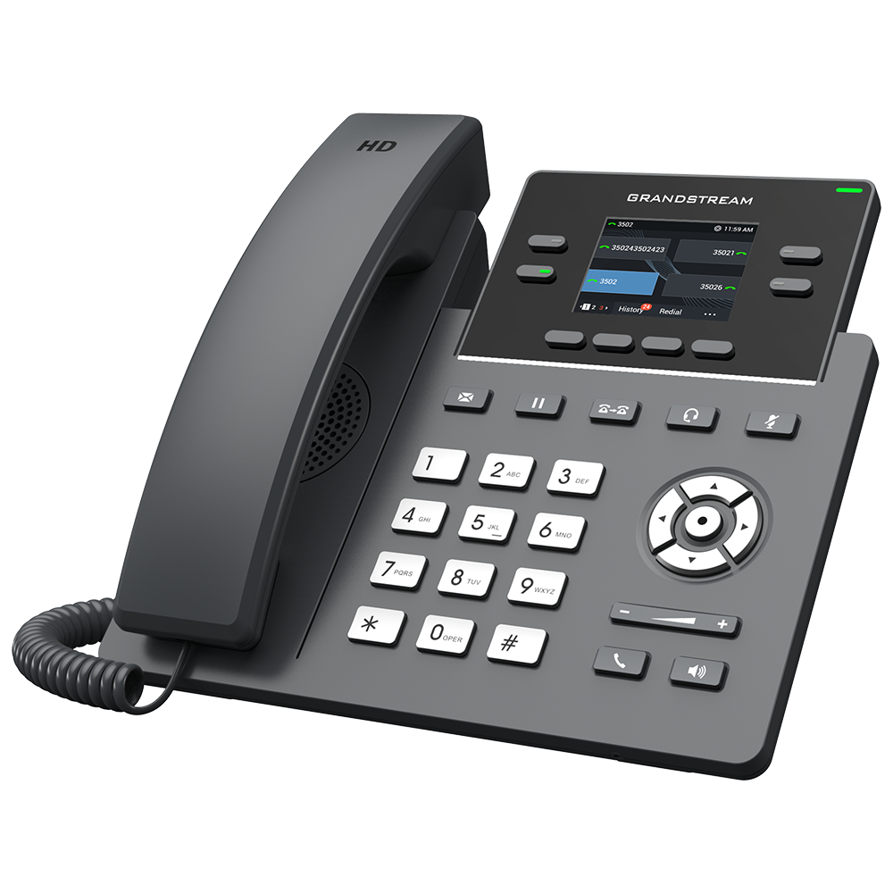 هاتف IP احترافي بمستوى مزودي الخدمة، يدعم 4 خطوط Grandstream GRP2612G