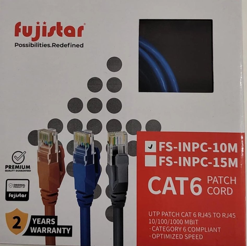 كيبل شبكة cat6  بطول 10 متر  Fujistar