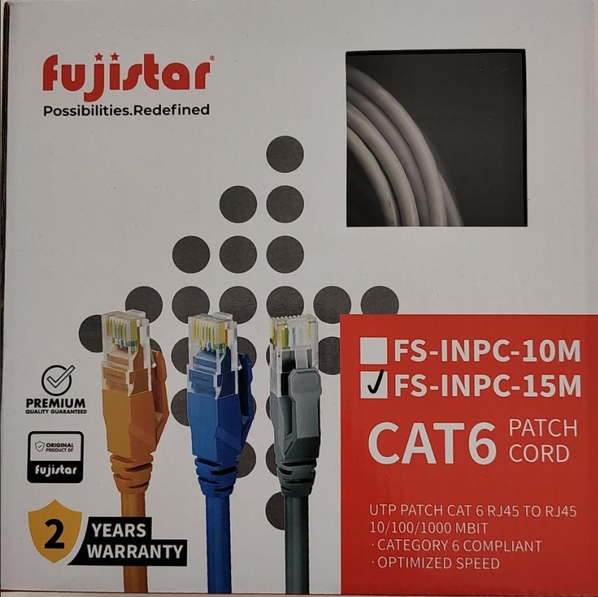 كيبل شبكة كات 6 بطول 15متر  Fujistar