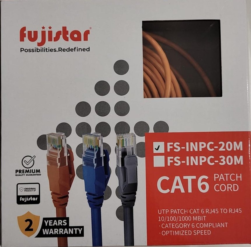 كيبل شبكة cat6 بطول 20متر Fujistar