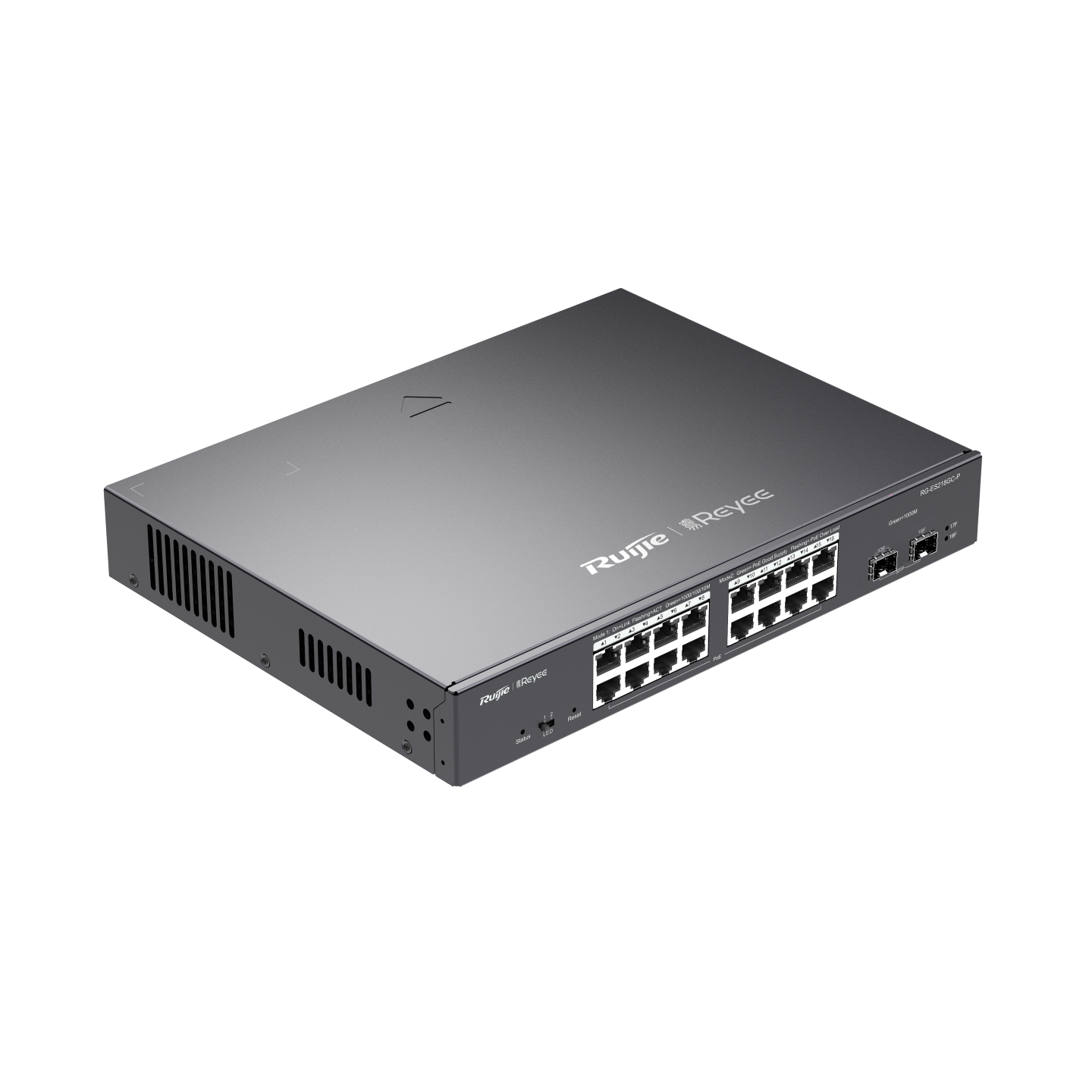 سويتش جيجابت ذكي مُدار عبر السحابة (Smart Cloud Managed) مزود بـ 18 منفذًا مع دعم تقنية PoE موديل RG-ES218GC-P